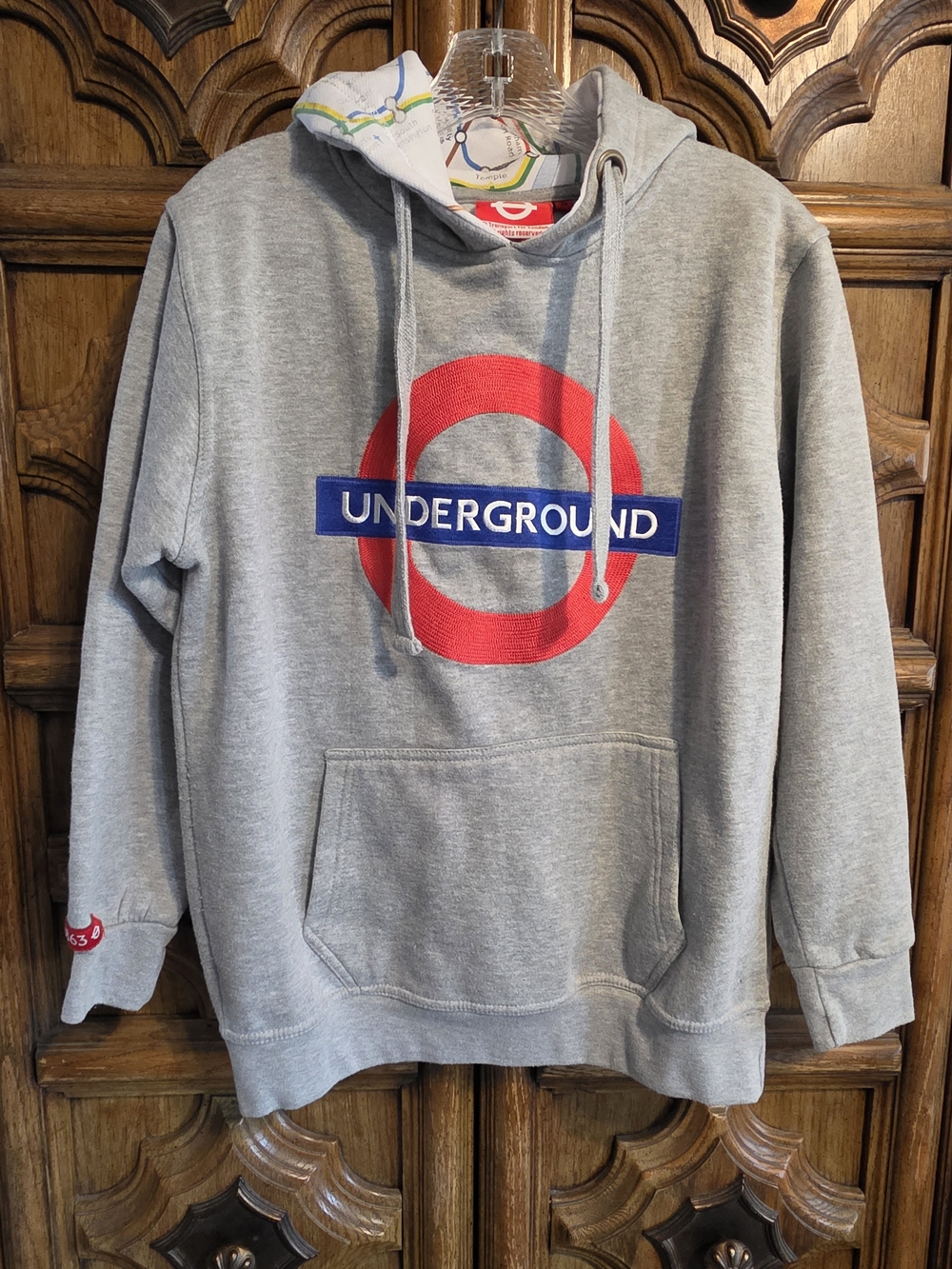 Underground Grey Hoodie with Red & Blue Roundel Logo